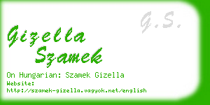 gizella szamek business card